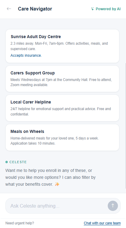 ConSoul app screen: featured resource cards